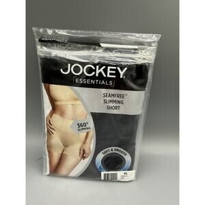 Jockey Essentials Seamfree Slimming Shorts XL Black 360 Smooth Shapewear